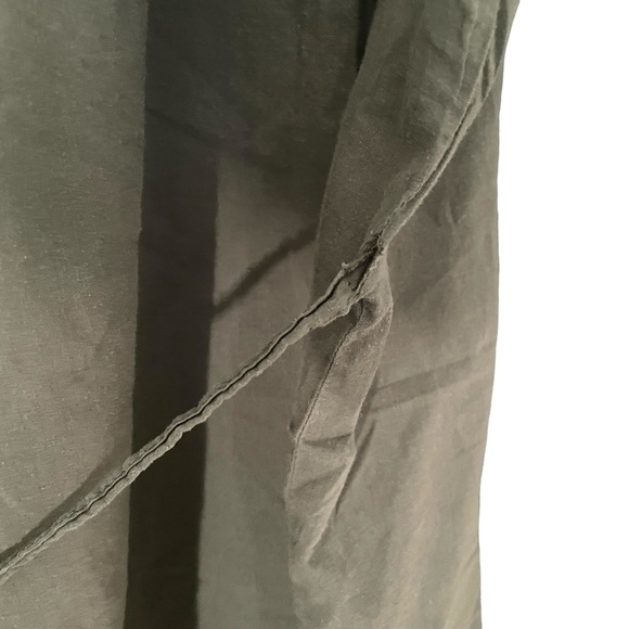 AE SPORT Boho Olive Green Cotton Embroidered Square Neck Short Sleeve Blouse 14 - Picture 8 of 9